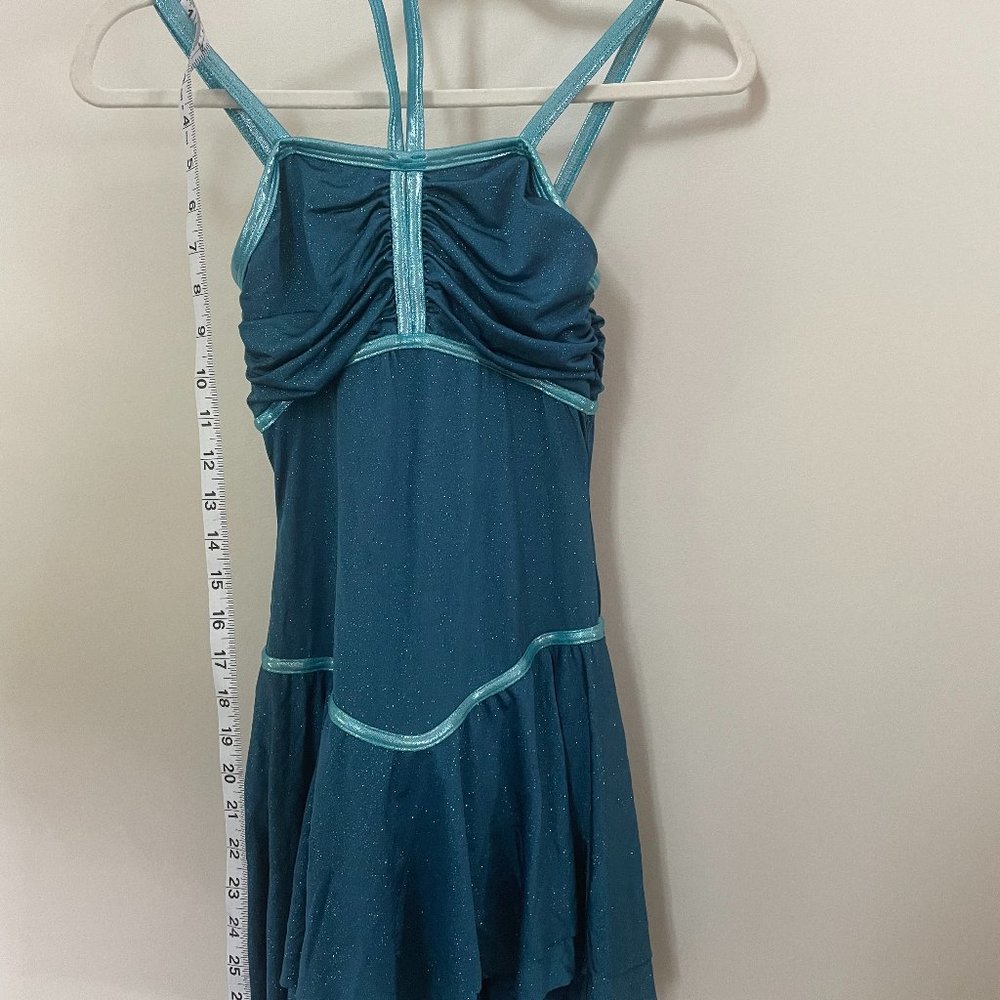 Teal figure skating dress Adult xs/xxs or Girl 14